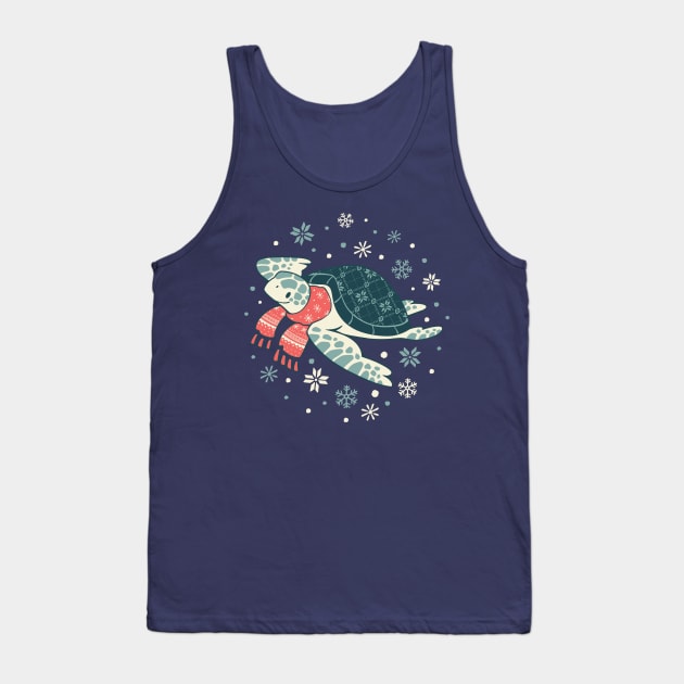 Gleeful Green Turtle Tank Top by Colordrilos